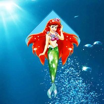 Kite Mermaid Princess 2021 New Line roulette childrens trumpet cartoon adult high-end breeze easy to fly