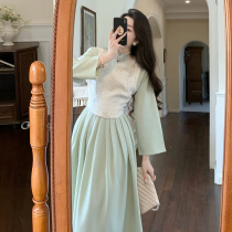 2021 new young improved cheongsam Republic of China girl dress niche design high sense first love tea break skirt