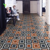 Nordic retro small tiles 200 kitchen wall tiles art flower tiles tile toilet toilet antique floor tiles balcony