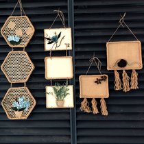 Forest Department new hexagonal bamboo theme hanging decoration kindergarten wall corridor hanging decoration work background frame decoration bag