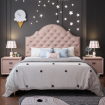 Light luxury children's bed single bed for teenagers leather bed American girl princess bed 15 meters child storage bed