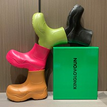 Japan Ashui same rain shoes womens middle tube fashion tide wear non-slip water shoes thick bottom rubber shoes rain boots