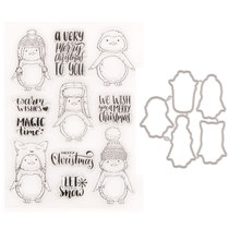 Christmas transparent seal DIY hand account transparent seal rubber seal T1898 seal knife mold set