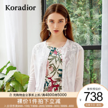 Coletil 2021 summer new thin white ice silk knitted cardigan jacket women short temperament Joker