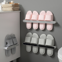 Bathroom trailer rack-free bathroom door rear wall-mounted shoe trailer simple household shoe storage rack drain