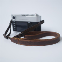 Camera strap cowhide Nikon Canon SLR Leica hanging neck retro art Sony Fuji leather micro single shoulder strap