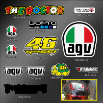 Suitable for motorcycle AGV helmet luminous reflective motorcycle stickers 8 6 6 5 cm decorative 610S supplies stickers