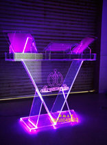 Custom bar DJ table KTV djing table VJ table LED luminous acrylic welcome bar light console DJ mixer