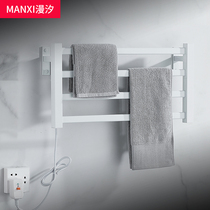 Carbon fiber dry heating Intelligent electric hot towel rack Home toilet bathroom drying rack bath towel rack