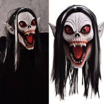 Horror Skeleton Demon Ghost Zombie Mask Full Face Scary Headgear Latex cos Halloween Masquerade