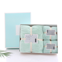 High density coral fleece towel Bath towel gift box with portable gift three-piece set towel mother set gift box gift return gift