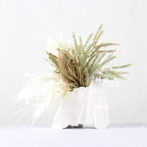 Simple and light luxury creative ceramic vase Floral decoration model room Living room TV cabinet Coffee table Fake flower soft decoration