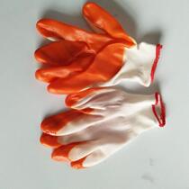Labor protection gloves Nylon PVC gloves PVC tendon gloves dipped gloves rubberized gloves 1 4 yuan pair