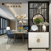 New Chinese porch cabinet partition shoe cabinet entrance cabinet living room modern screen cabinet hollow carved decorative cabinet door Hall Cabinet