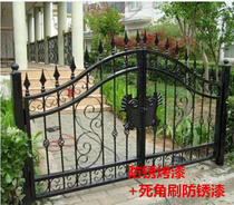 European style simple iron villa gate courtyard door Double open community entrance gate park fence door factory direct sales