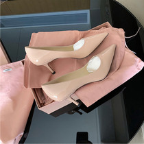 High heel shoes 2022 spring and summer new temperament with light mouth custard 100 lap without tired feet and Ins Chains Fashion Single Shoes Woman