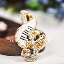 Zhifei note original French style solid nail beads embroidery brooch material bag non-finished handmade diy gift ins