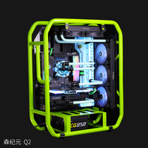 Desktop computer mainframe full transparent open skeleton water-cooled portable EATX large board diy personality game