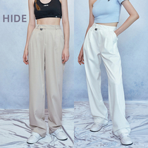 Spot HIDE Korean designer brand hot girl cool fried street solid color straight pants casual pants pants women
