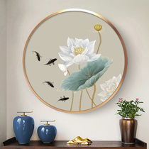 New Chinese Lotus nine fish figure cross stitch 2021 New embroidery small piece thread embroidery Living Room restaurant own embroidery hand embroidery