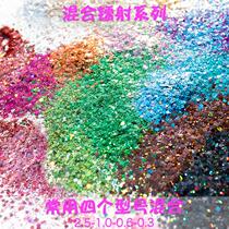 Laser mixed gold powder glitter sequin gold powder handmade diy material nail art drop glue jewelry filler