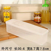 Slender narrow plastic box Noodles hanging noodles preservation box Chopsticks spoon knife storage box Food transparent lid plastic box