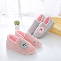 Thick fleece postpartum Moon shoes 11 months 12 Autumn Winter bag heel non-slip maternal shoes soft sole home shoes spring and autumn