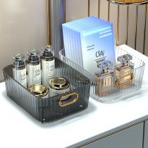 Desktop cosmetics storage box acrylic transparent lipstick skin care products storage basket ins style dressing table rack