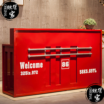  Custom coffee reception desk box Bar bar clothing container custom front desk cabinet cashier industrial style custom