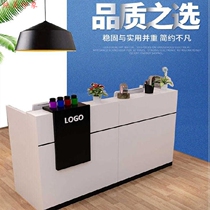 Beauty salon bar counter front desk atmospheric cash register gray reception shop small creative corner dining shop front shop