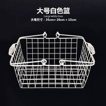 Direct sale iron bar metal supermarket shopping basket purchase portable cosmetics storage basket household snack frame