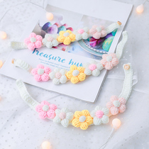 Kitty Flowers Cute Necklace Pet Braided Scarf necklace decorated dog neck ring neck ring puppets Puppet cat accessories