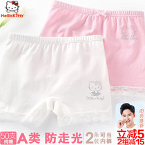 Girls safety pants anti-light cotton summer thin childrens underwear female baby four-corner flat leggings shorts