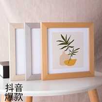 Simple creative square wooden square photo frame table wedding photo studio children photography decoration framed painting frame