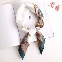 Silk scarf versatile autumn winter and summer neck small square scarf womens scarf neck protection Korean thin long scarf temperament