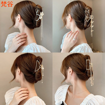 Tassel grab clip fairy summer back head hairpin French butterfly pendant hairclip Korean Fairy shark clip hair accessories