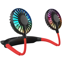 Halter neck fan USB portable charging handheld small student lazy hanging neck mini net red small electric fan