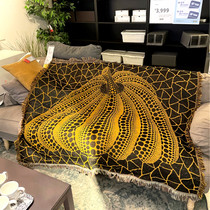 Polo point artist Yayoi Japanese pumpkin retro decorative blanket sofa cover blanket bed carpet beach towel picnic mat