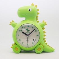 Dinosaur 2021 new alarm clock get up artifact primary school children go to school bedside clock double tone version dinosaur pink