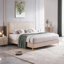 Chi Hua Shi modern light luxury leather master bed bedroom household double C082