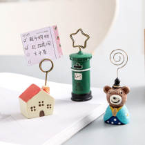 Cute photo clip sticky clip photo small wooden clip message clip decoration vertical Post-it notes desktop ornaments seat pendulum