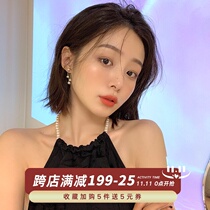 Autumn and winter Pearl tassel earrings 2021 New Tide earrings female niche temperament gentle senior light luxury earrings