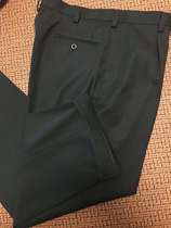 Pine branch green winter pants fur serge wool winter pants thickened loose overalls pants with fart pocket winter pants