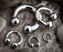 Europe and the United States Universal Earring Titanium Steel Piercing Accessories PA but sensitive ring ring with milk hoof ring