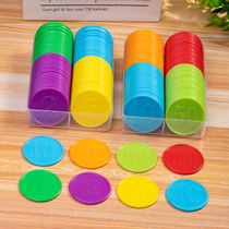 Plastic coin learning coin primary school student points coin digital exchange chip card token card reward card custom coin