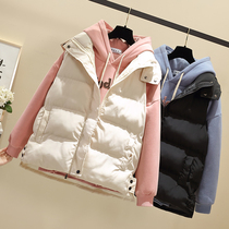 Hong Kong light and thin hooded down jacket vest women 2021 new white duck down vest horse clip