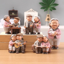 Old man and old lady couple home decoration ornaments to send grandparents Birthday gifts Mid-Autumn Festival National Day gifts