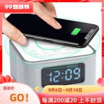 Homtime Apple iPhone Android Huawei Mobile Phone Wireless Charging Bluetooth Speaker Alarm Clock Hotel with D2qi