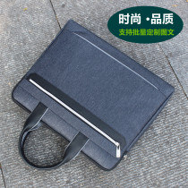 Men File Bag Business Office Bag Hand Canvas File Bag Large Capacity Men And Women Meeting Bag Custom Briefcase