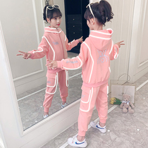 Girls clothing spring clothing suit 2022 new foreign air CUHK Girl ten-year-old girl clothes trendy spring and autumn